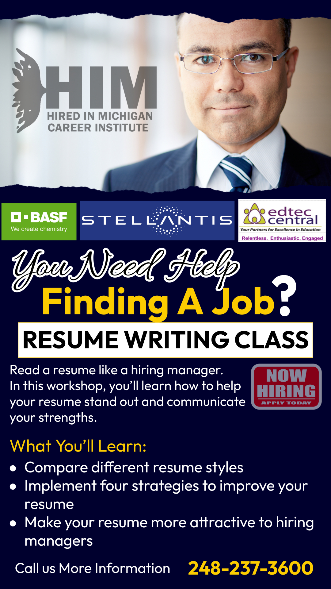 Detroit Résumé Writing Class for manufacturing and skilled trades